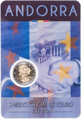 купить Андорра 2 евро 2015 "25 лет таможенному союзу с Европой"