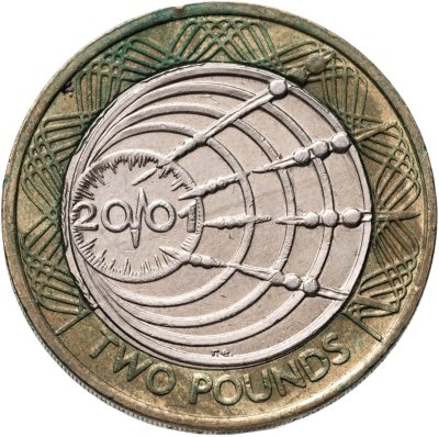 купить Великобритания 2 фунта (pounds) 2001 "Столетие трансатлантическому радио"