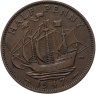 Купить Великобритания 1/2 пенни (penny) 1947