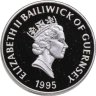 Купить Гернси 1 фунт (pound) 1995  95 лет со дня рождения Королевы Матери
