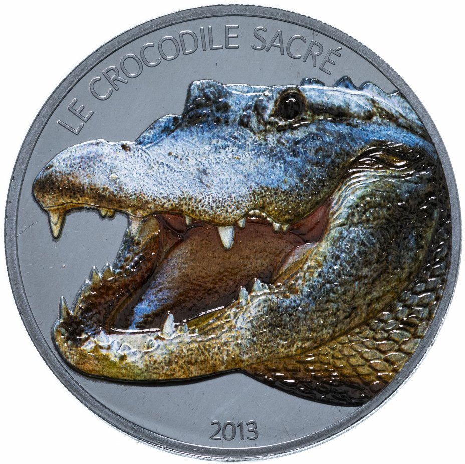 купить Буркина-Фасо 1000 франков 2013 "Крокодил", в футляре с сертификатом