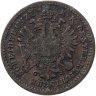 Купить Австрия 1 крейцер 1858, знак монетного двора "A" - Вена