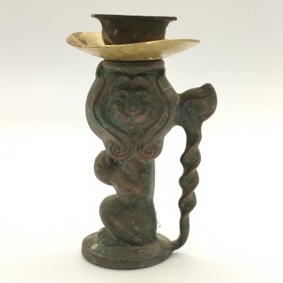 купить Подсвечник "Лев с мячом", силумин, формовка, СССР, 1980-1990 гг.