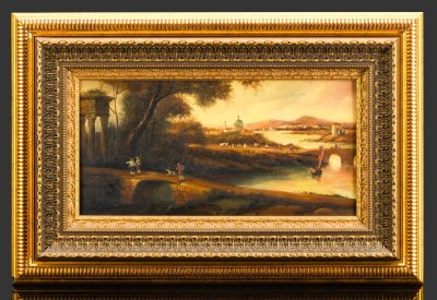 купить Картина в раме "Итальянский пейзаж", холст, масло, дерево, композитный материал, Россия, 2000-2015 гг.