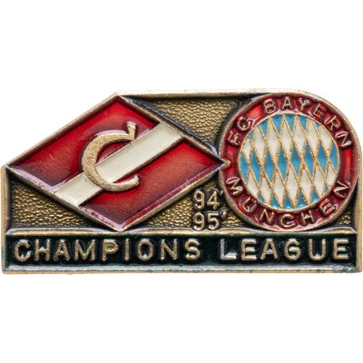 купить Значок Спартак ( Москва ) - Бавария ( Мюнхен, Германия ) - Лига Чемпионов 1994 -1995 (Разновидность случайная )