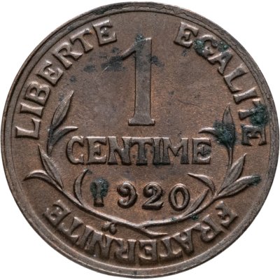 купить Франция 1 сантим (centime) 1920