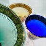 Купить Набор из 3 бокалов для вина, с цветочным декором и витыми ножками, стекло, золочение, Чехословакия, 1970-1980 гг.