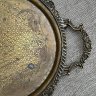 Купить Блюдо овальной формы с ручками и растительным декором в восточном стиле, латунь, гравировка, Египет, 1980-2000 гг.