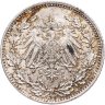 Купить Германия 1/2 марки (mark) 1918, знак монетного двора: "D" - Мюнхен