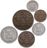 Купить Швеция набор монет 1-50 эре 1921-1924 (6 шт.)