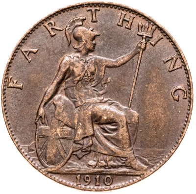 купить Великобритания 1 фартинг (farthing) 1910
