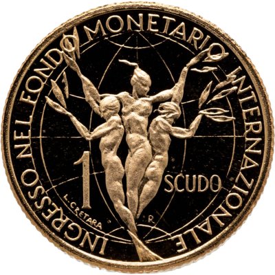 купить Сан-Марино 1 эскудо 1993 Proof "Международный валютный фонд"