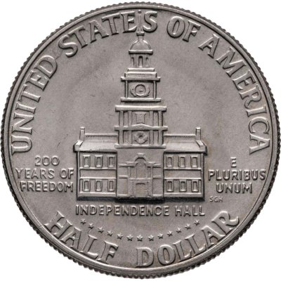 купить США 50 центов (1/2 доллара, half dollar) 1976 D "200 лет независимости США"