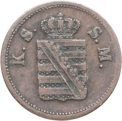 купить Германия, Саксония 2 пфеннига 1859