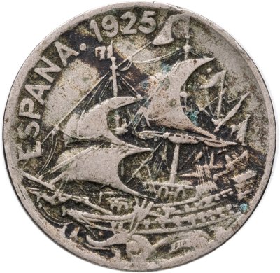 купить Испания 25 сентимо (centimos) 1925