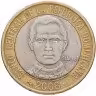 Купить Доминикана 5 песо (pesos) 2008 центр из медно-никелевого сплава (не магнетик)