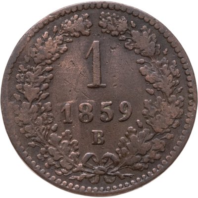 купить Австрия 1 крейцер (kreuzer) 1859 В