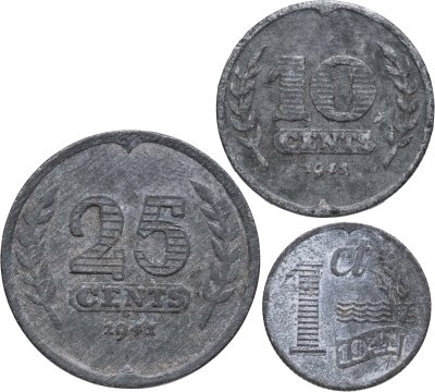 купить Нидерланды набор монет для обращения 1941 (3 штуки)