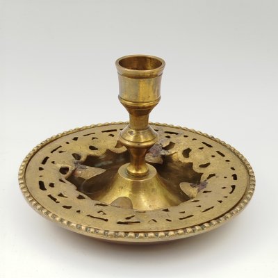 купить Подсвечник-пепельница, украшенная флоральным мотивом, латунь, Европа, 1970-1990 гг.