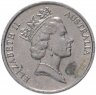 Купить Австралия 5 центов (cents) 1987-1997 королева средних лет