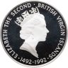 Купить Британские Виргинские острова 25 долларов (dollar) 1992 "500 лет Открытию Нового Света. Колумб на кровати при смерти"