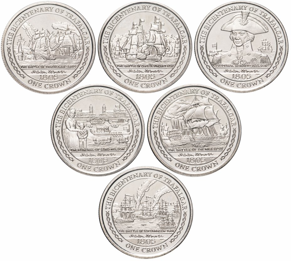 купить Остров Мэн набор из 6 монет 1 крона 2005