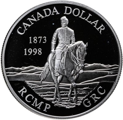 купить Канада 1 доллар (dollar) 1998 120 лет Канадской королевской конной полиции