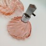 Купить Парфюмерный набор для дамского столика розового оттенка (флакон, шкатулка), цветное стекло, металл, Западная Европа, 1950-1980 гг.