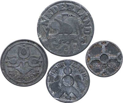 купить Нидерланды набор монет для обращения 1941 (4 штуки)