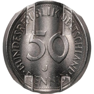 купить Германия 50 пфеннигов (pfennig) 1979 J Гашение
