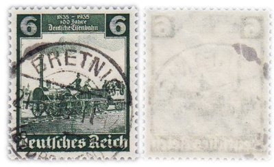 купить Германия, Третий Рейх 6 рейхспфеннигов 1935 "Юбилейный выпуск, посвященный 100-летию немецких железных дорог"