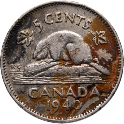 купить Канада 5 центов (cents) 1940