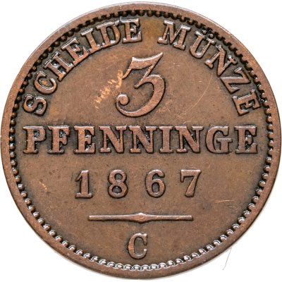 купить Германия, Пруссия 3 пфеннинга 1867 С