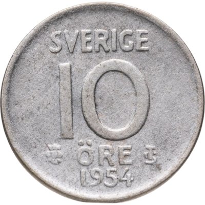 купить Швеция 10 эре (ore) 1954