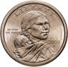 Купить США 1 доллар (dollar) 2008 "Sacagawea dollar (Сакагавея доллар - парящий орёл)" знак монетного двора "D" - Денвер
