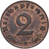 Купить Германия (Третий рейх) 2 рейхспфеннига (reichspfennig) 1939 B