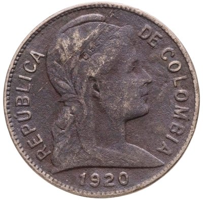купить Колумбия 2 сентаво (centavos) 1920