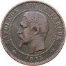 Купить Франция 10 сантимов (centimes) 1855, знак монетного двора: "B" - Руан