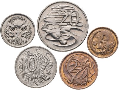 купить Австралия набор монет для обращения 1989-1997 (5 шт.)