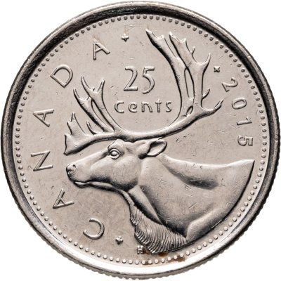купить Канада 25 центов (cents) 2015