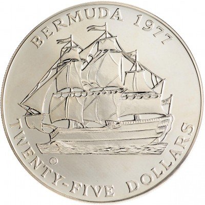 купить Бермудские острова 25 долларов 1977 "Корабли"