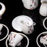 Купить Сервиз кофейный c минималистичным геометрическим декором на 6 персон (15 предметов), фарфор, крытье, деколь, золочение, Freiberger Porzellan, ГДР, 1960-1990 гг.
