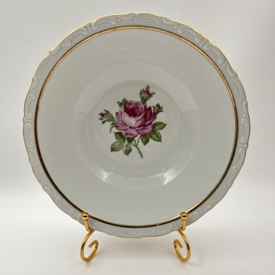 купить Салатник, украшенный изображением розы, фарфор, деколь, золочение, Kahla, ГДР, 1968-1987 гг.