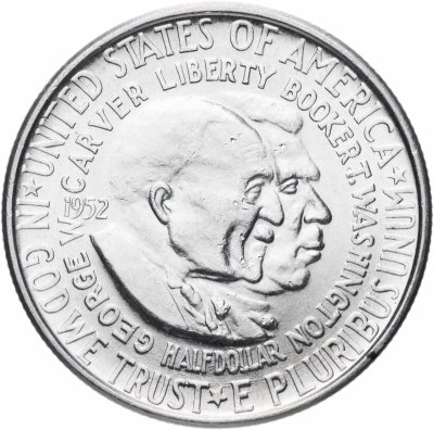купить США 1/2 доллара 1952 "Джордж Вашингтон Карвер и Букер Талиафер Вашингтон"