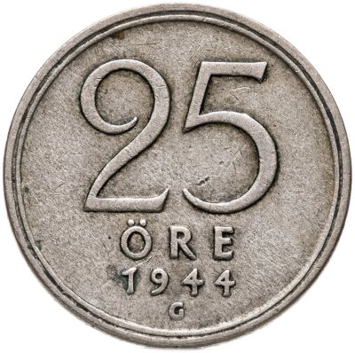 купить Швеция 25 эре (ore) 1944