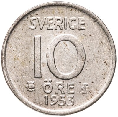 купить Швеция 10 эре (ore) 1953