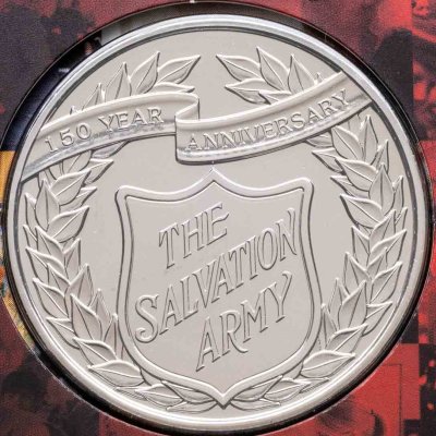 купить Олдерни 5 фунтов (pounds) 2015 "150 лет Армии спасения" в буклете