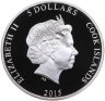 Купить Острова Кука 5 долларов 2015 Proof "Молитва Богу - Библия 3D" в футляре с сертификатом