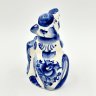 Купить Копилка "Мышь с сумкой", Гжель, фарфор, роспись, Россия, 1980-2000 гг.