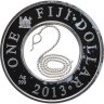 Купить Фиджи 1 доллар 2013 "Китайский гороскоп - Год змеи" в футляре с сертификатом